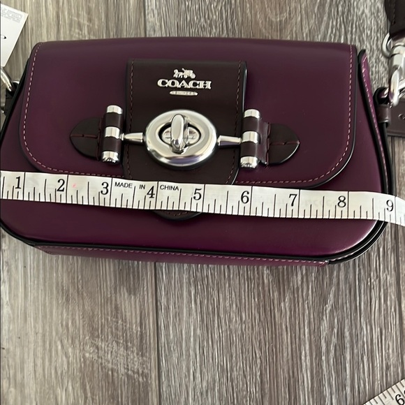 Coach Purple Leather Crossbody Bag New with tag - Picture 11 of 16